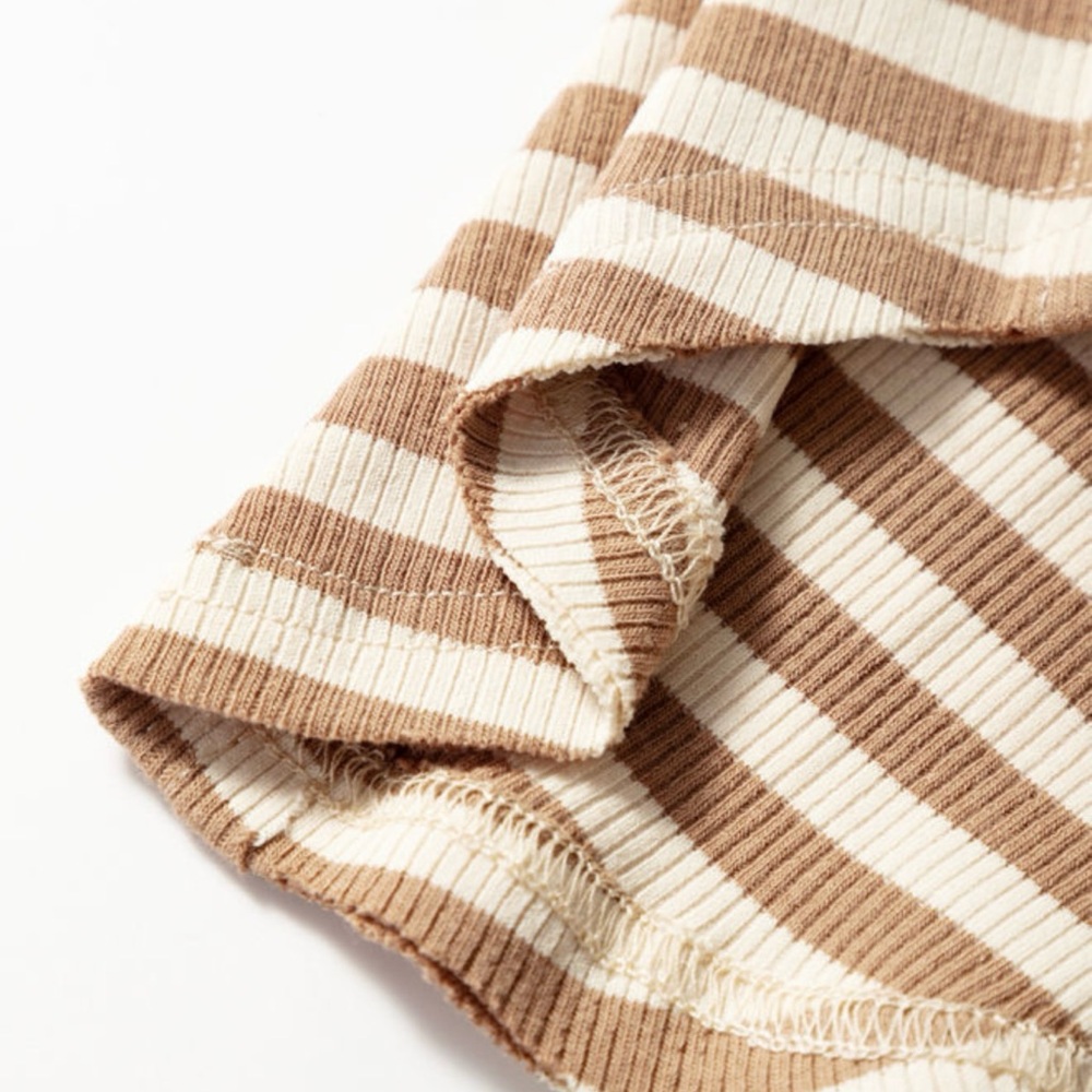 ⭐️Striped Sleeveless Top - Tan and Cream - Picture 4 of 8